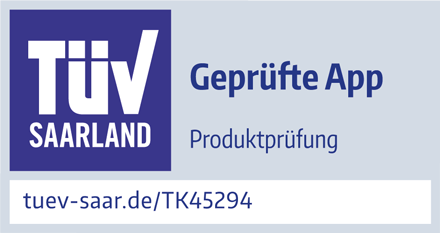 Siegel des TÜV Saarland für die VR Banking App Siegel des TÜV Saarland für die VR Banking App